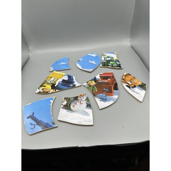 2001 Playskool Toddler Wooden Tray Puzzle Bob the Builder 8 Pieces Vtg Xmas READ - Picture 8 of 8